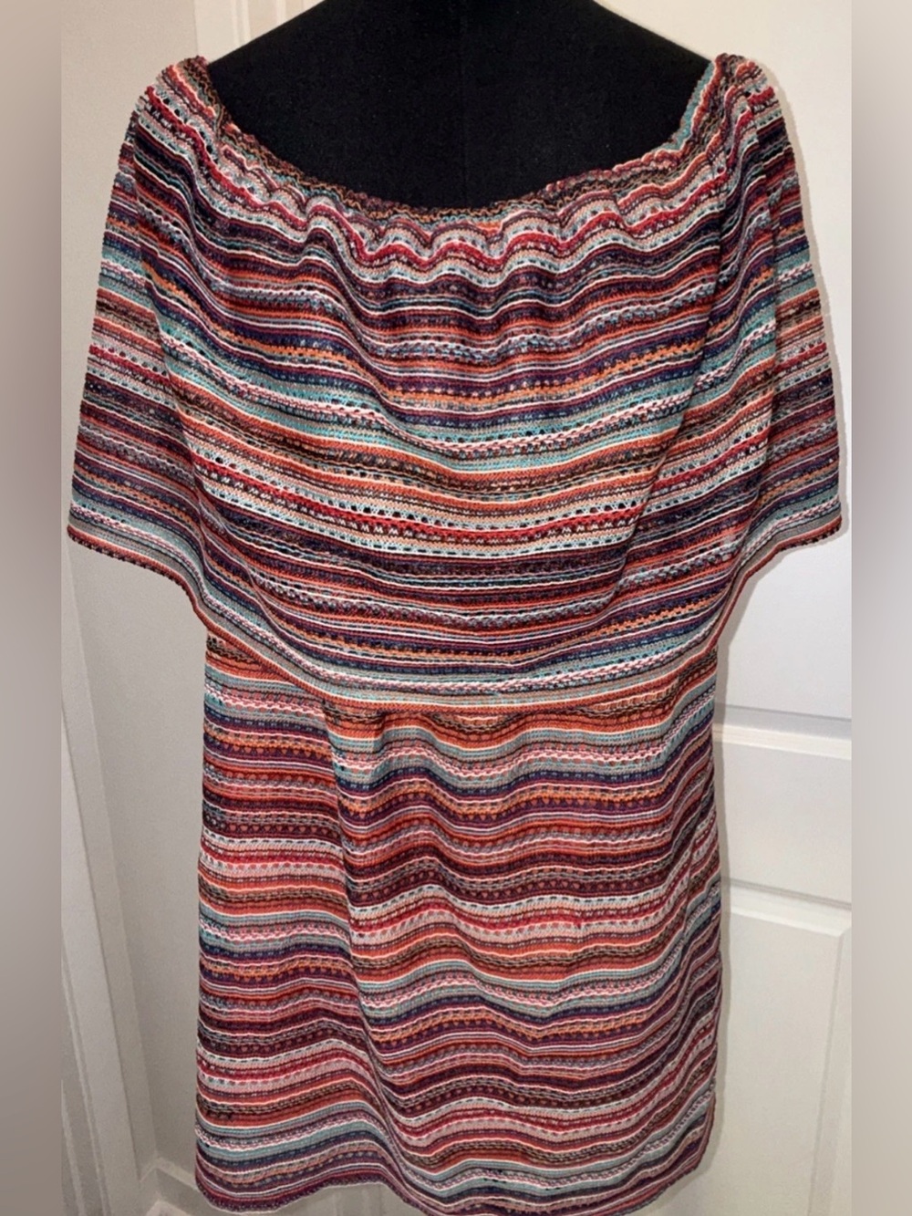 Catherines Women’s Sleeveless Multicolor Eyelet Blouse, Plus Size 0X (14/16)
